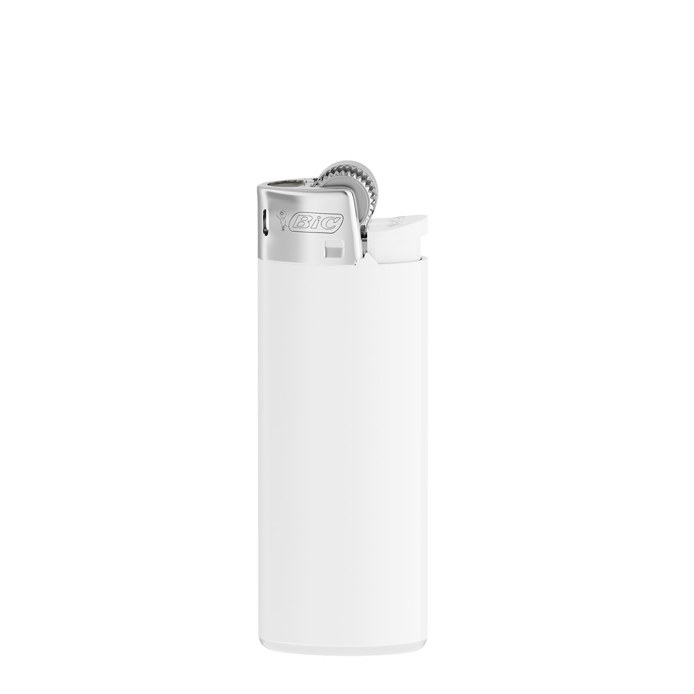 BIC® J25 Standard Feuerzeug Corpus Opak Weiss/Boden Weiss/Drücker Weiss/Chromkappe