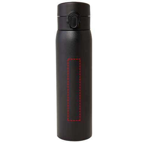 Fiole isotherme Sika de 450 ml en acier inoxydable recyclé certifié RCS Noir