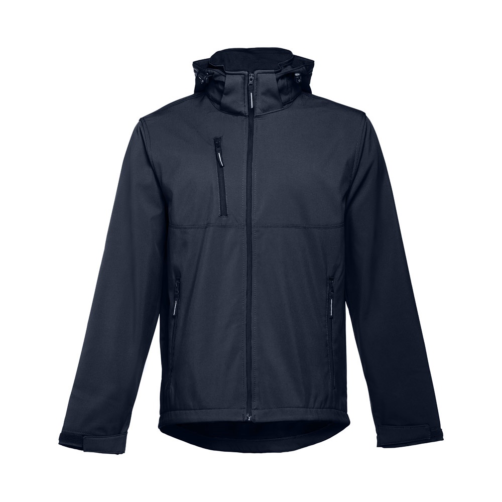 THC ZAGREB Herren-Softshell-Jacke aus Polyester und Elastan dunkelblau