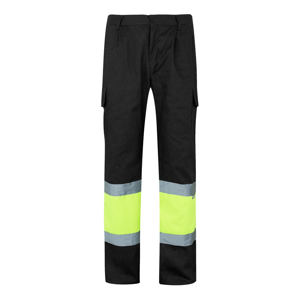 VL ATHENA. Zweifarbige Hose aus Twill (210 g/m²), gefüttert, mit mehreren Taschen, aus Baumwolle (20