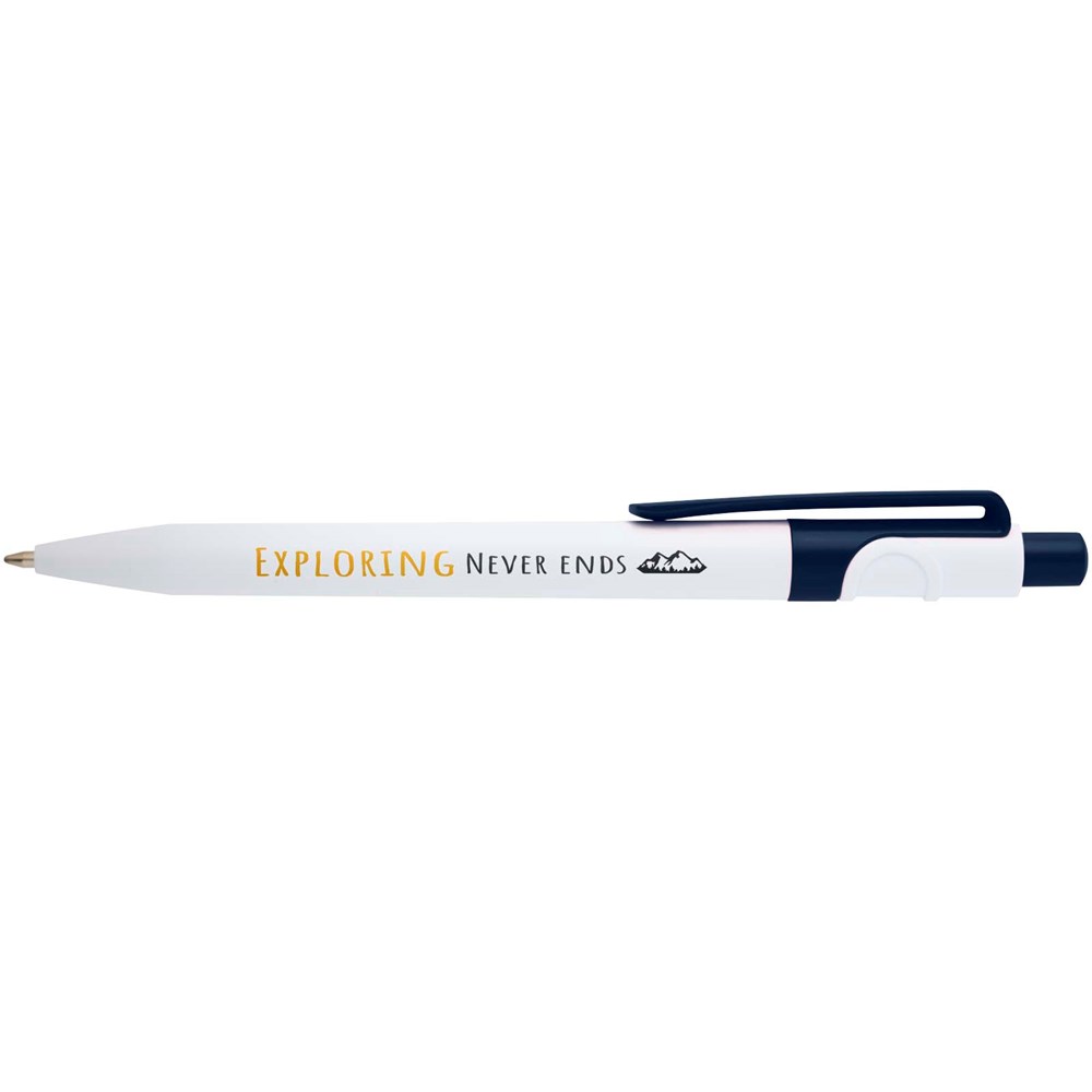 Stylo bille Unica en plastique recyclé (encre bleue) marine