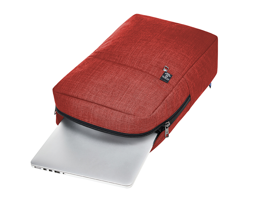 Notebook-Rucksack EUROPE rot meliert