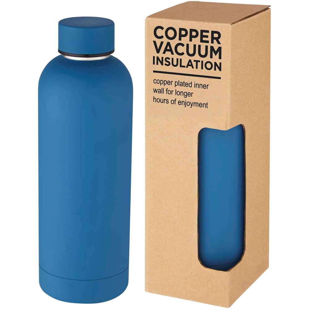 Spring 500 ml Kupfer-Vakuum Isolierflasche Tech blue
