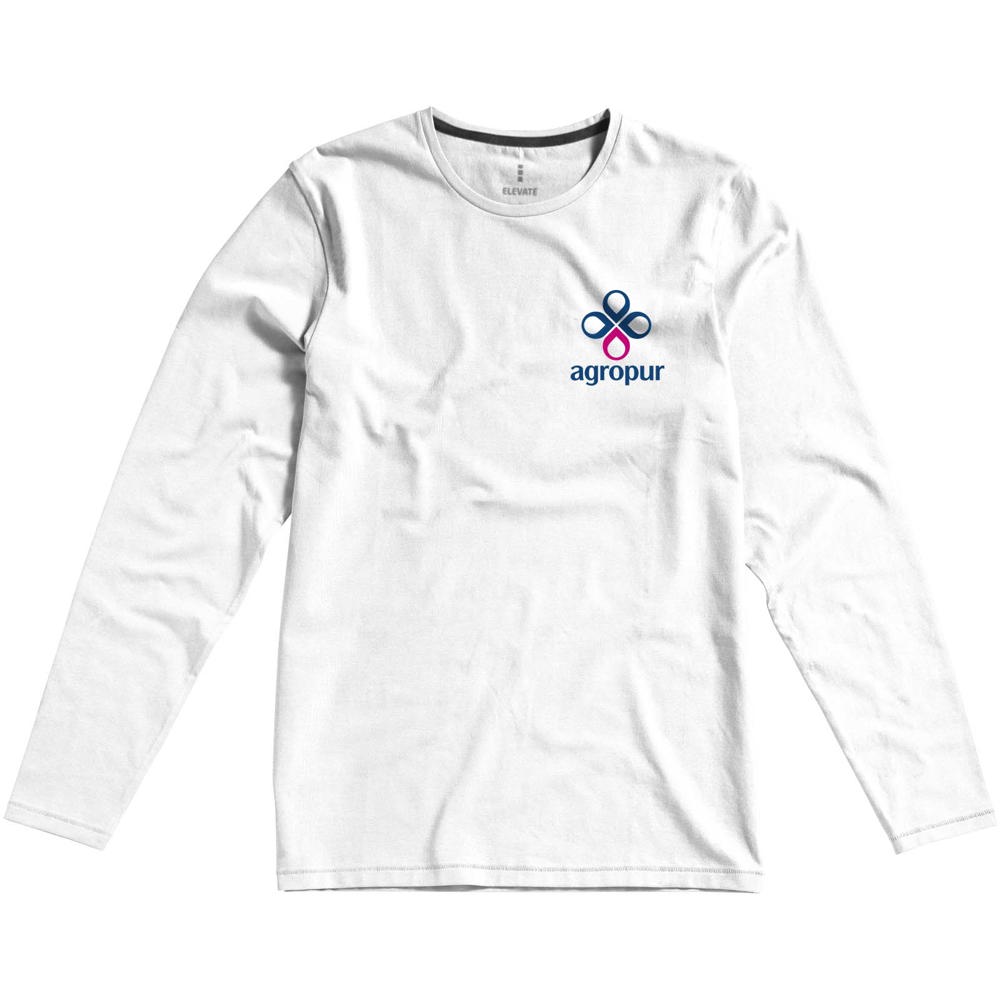 T-shirt bio manches longues homme Ponoka Blanc