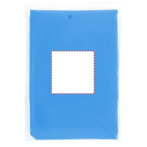 Ziva Einweg Regenponcho mit Hülle royalblau