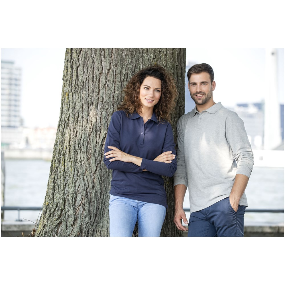 Oakville Langarm Poloshirt für Damen navy