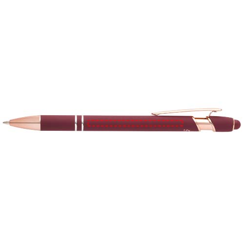 Stylo bille Nanna avec finition or rose Bordeaux