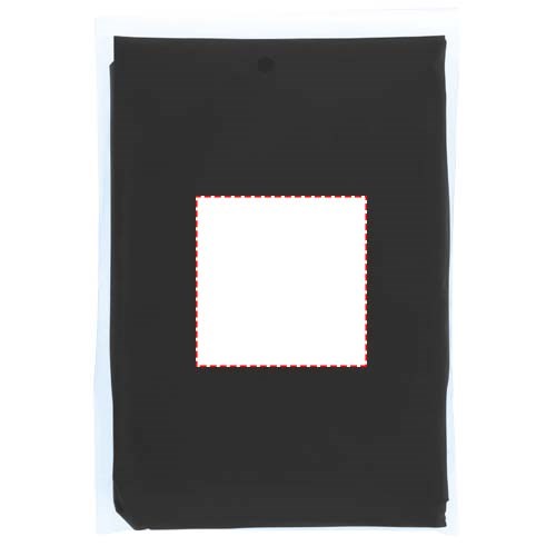 Mayan Regenponcho mit Aufbewahrungstasche aus recyceltem Kunststoff schwarz