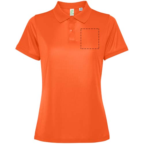 Polo Tormo à manches courtes pour femme Fire orange