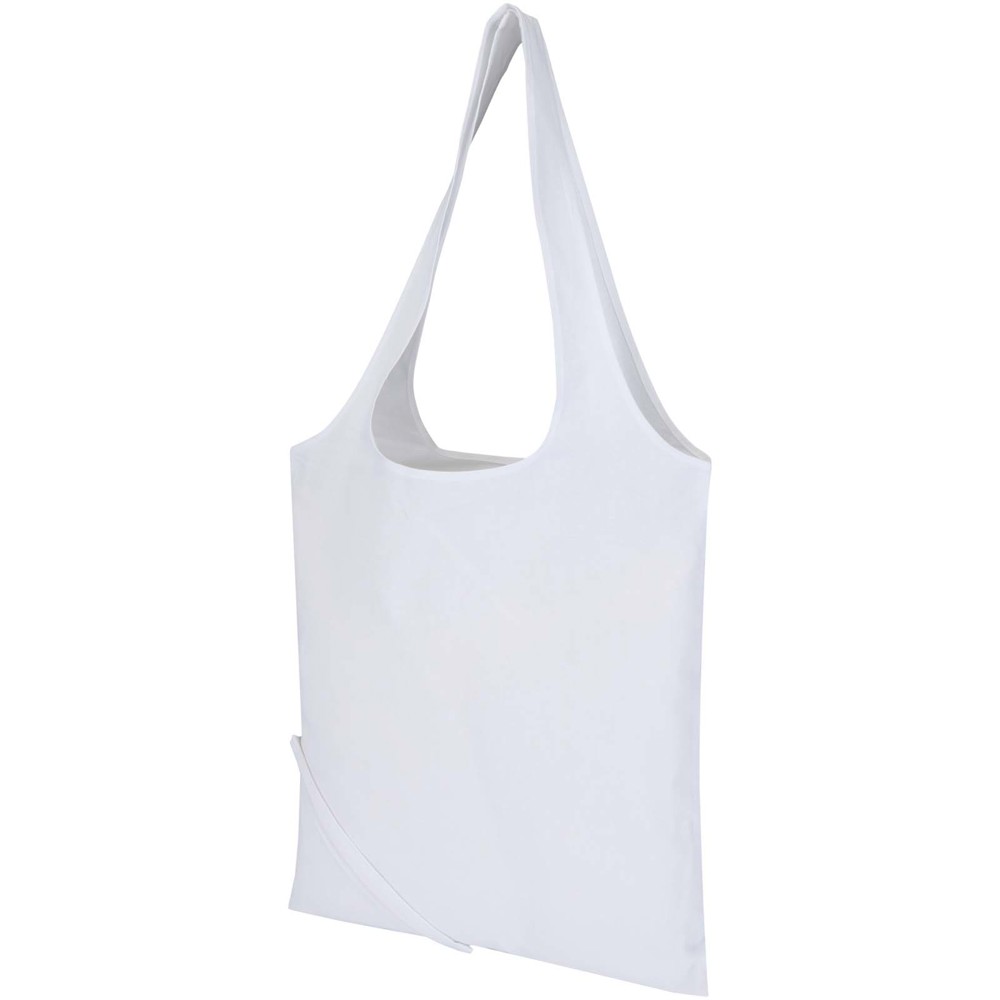 Madras Blend 140 g/m², GRS-zertifizierte, faltbare Baumwoll Tragetasche, 7 l Weiss