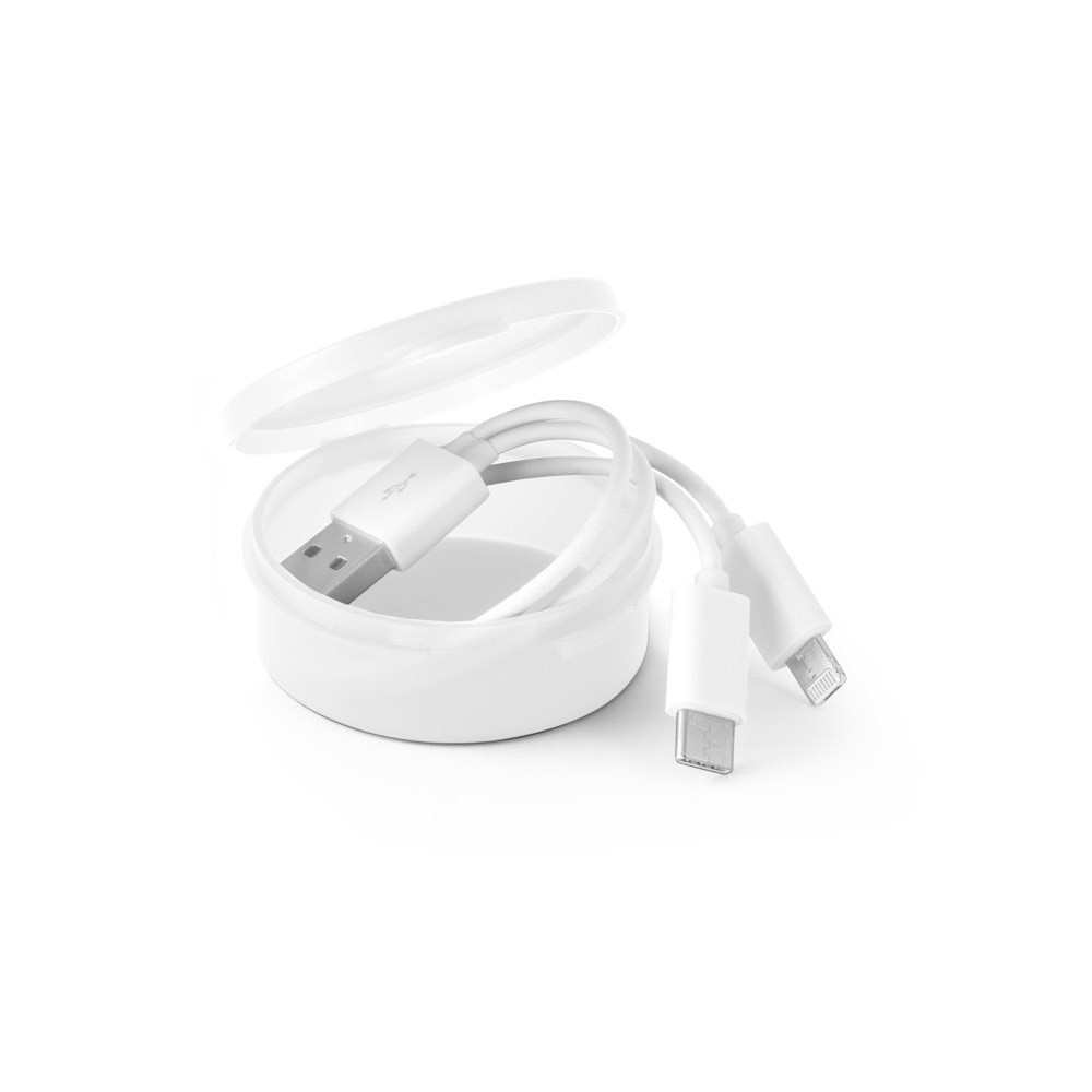 EMMY. USB-Kabel mit 3-in-1-Stecker aus ABS und PVC