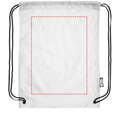 Sac à dos RPET Oriole avec cordon de serrage 5L blanc