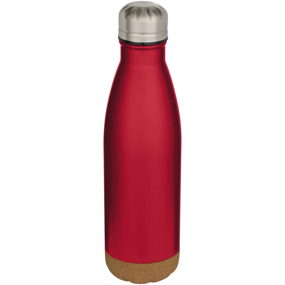 Cove 500 ml doppelwandige, vakuumisolierte Trinkflasche aus Edelstahl mit Korkdetails