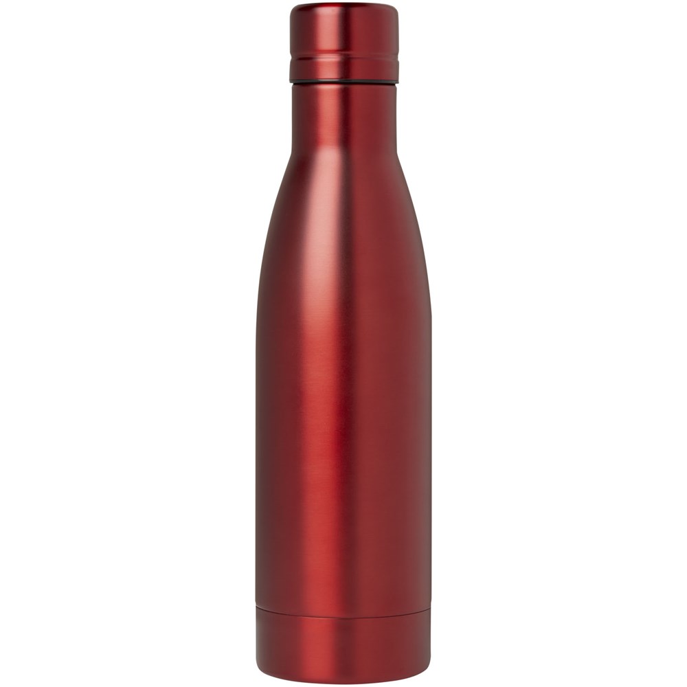 Bouteille isotherme Vasa en acier inoxydable recyclé certifié RCS de 500 ml avec isolation par le vide et couche de cuivre Rouge