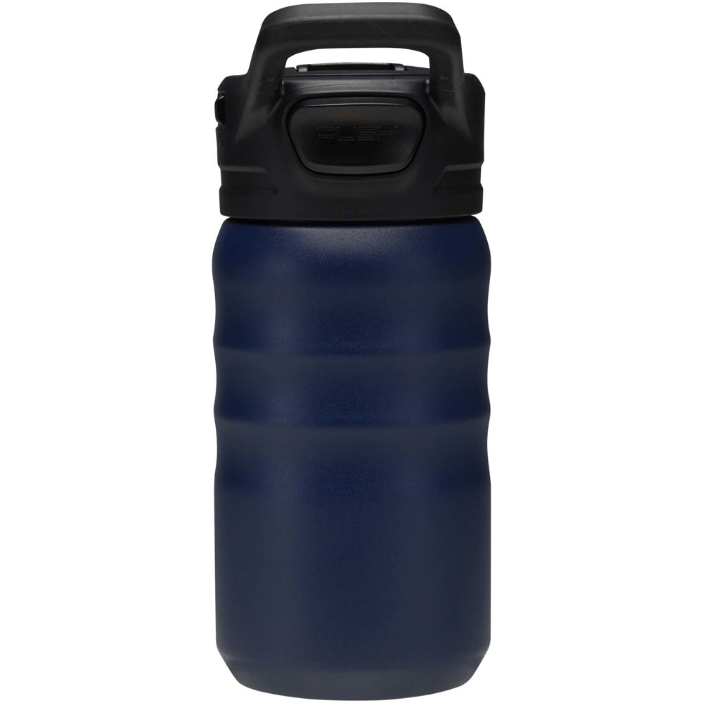 Gourde de sport Knox 350 ml en acier inoxydable à double paroi recyclé RCS avec paille rabattable Marine