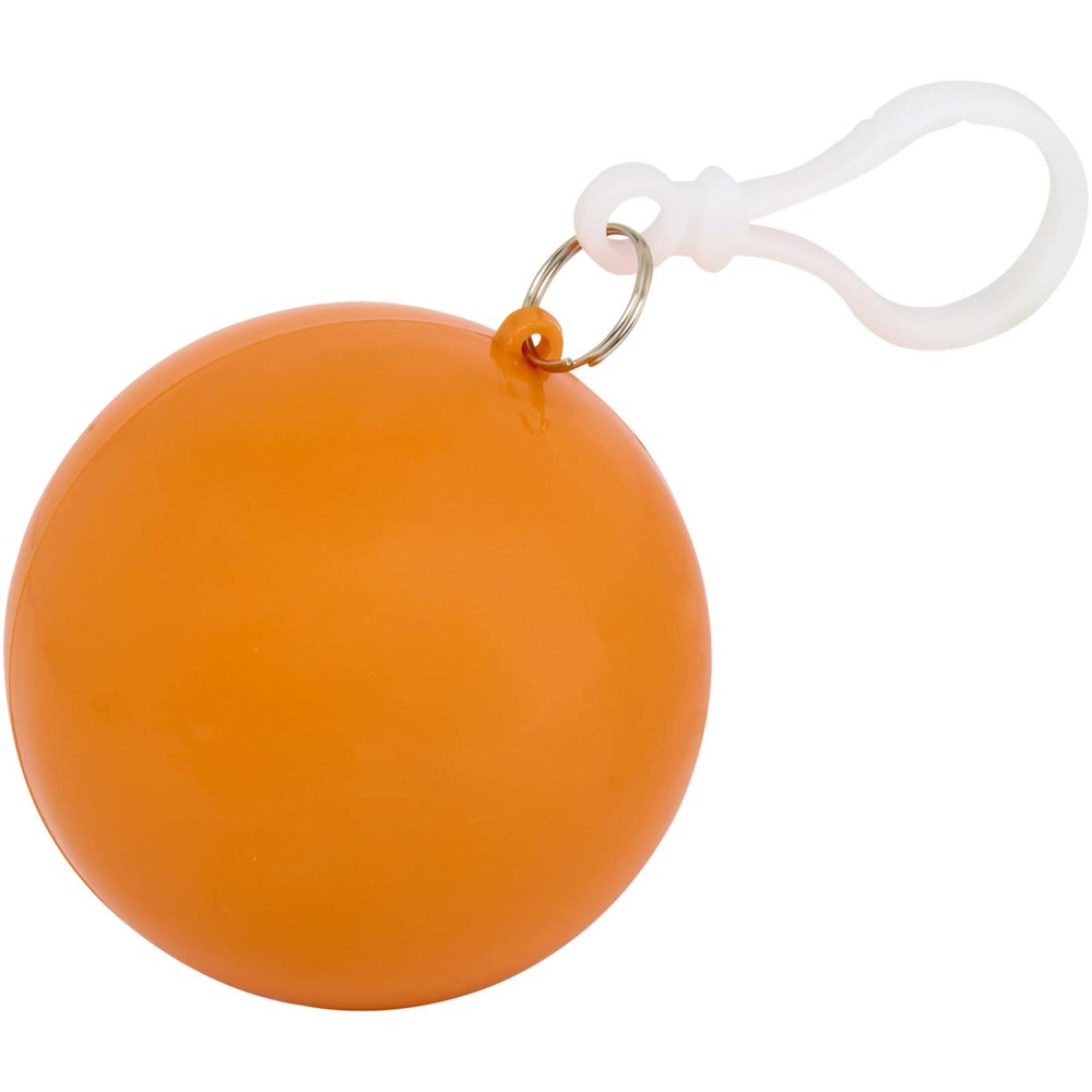 Fog Poncho in rundem Kunststoffbehälter mit Karabinerhaken Orange