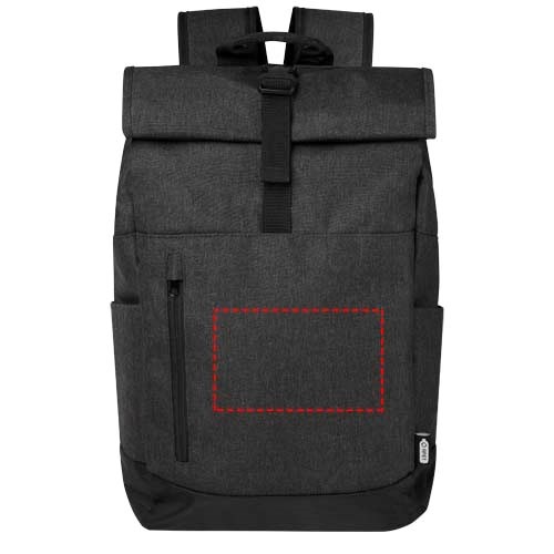 Sac à dos Hoss recyclé GRS avec rabat enroulable pour ordinateur portable de 15,6
