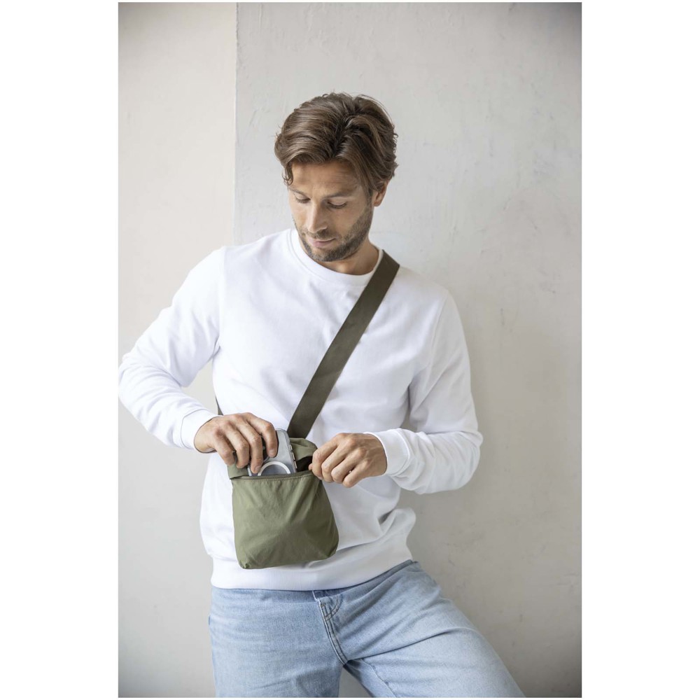 Sac à bandoulière Arca GRS en nylon recyclé Vert forêt