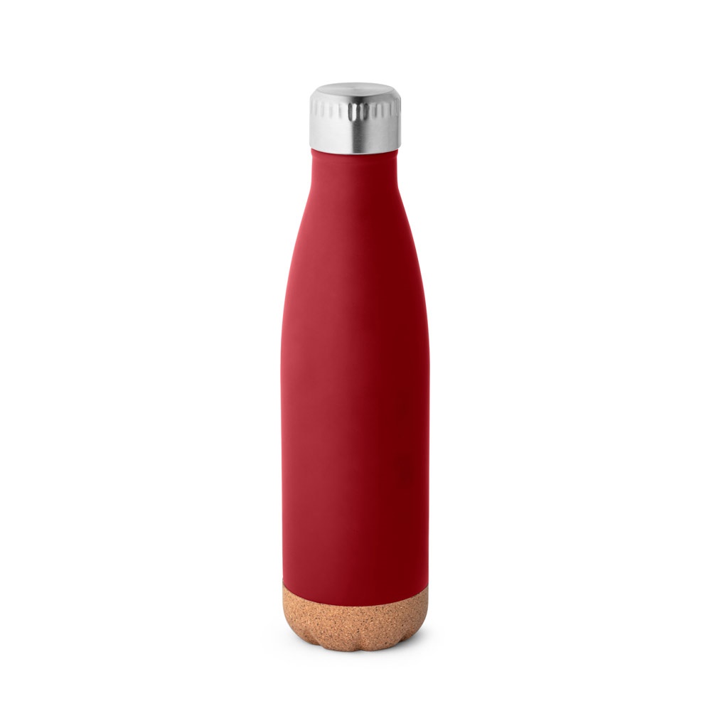 SOLBERG Thermos 560mL en acier inox avec base en liège Bordeaux