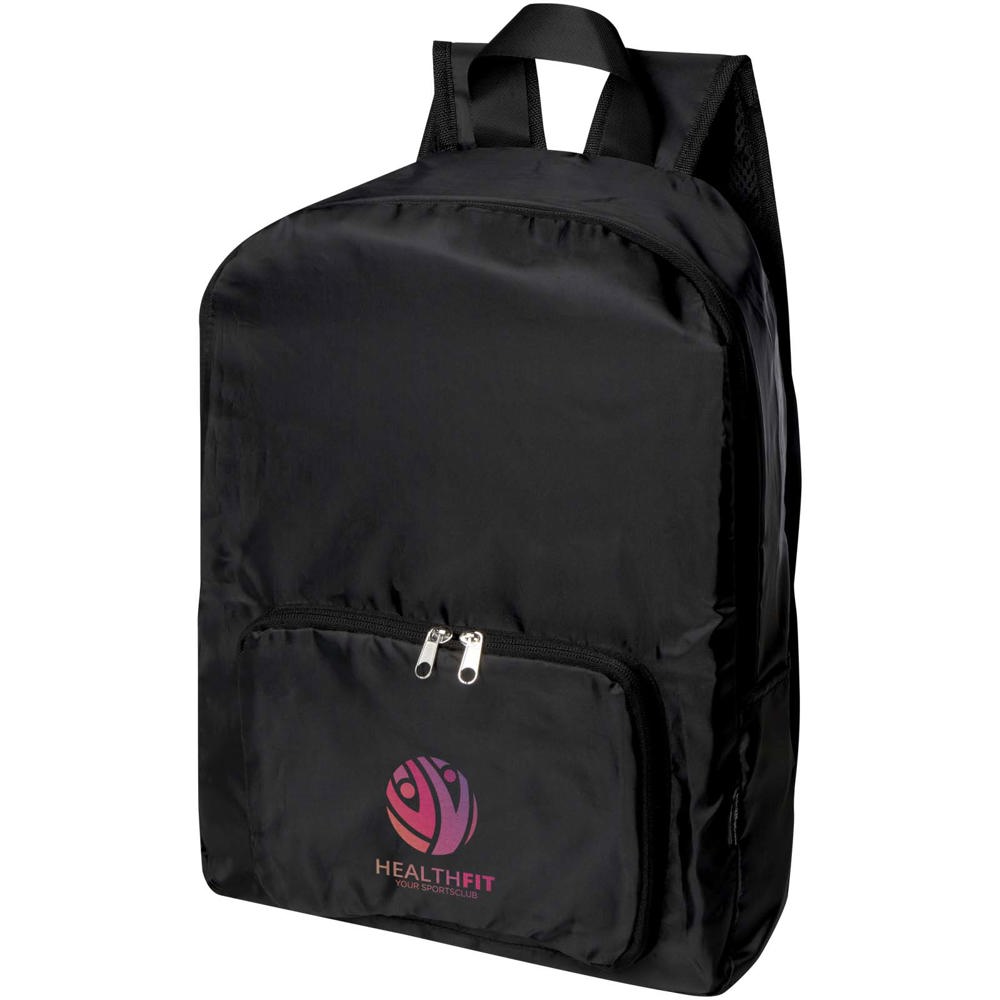 EcoFold faltbarer RPET Rucksack 15 L Schwarz