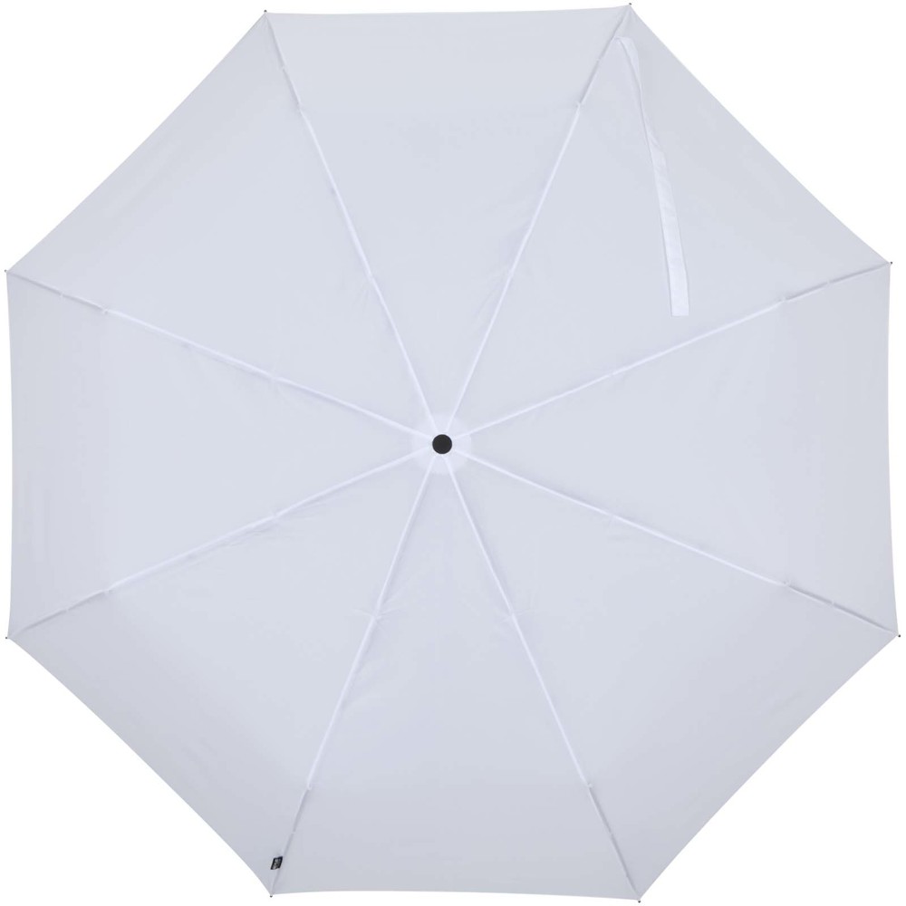 Parapluie pliable Gale de 69 cm à ouverture et fermeture automatiques en RPET blanc