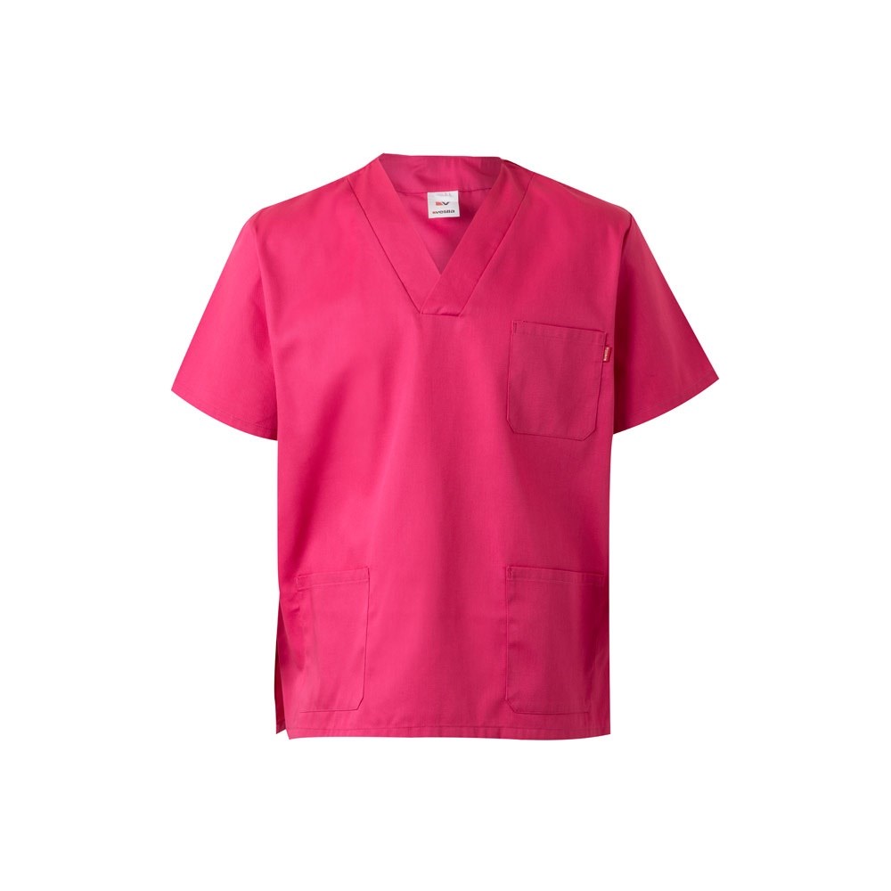 VL ILLAPA Tunique en sergé (190g/m²) à manches courtes, en polyester (65%) et coton (35%) rose
