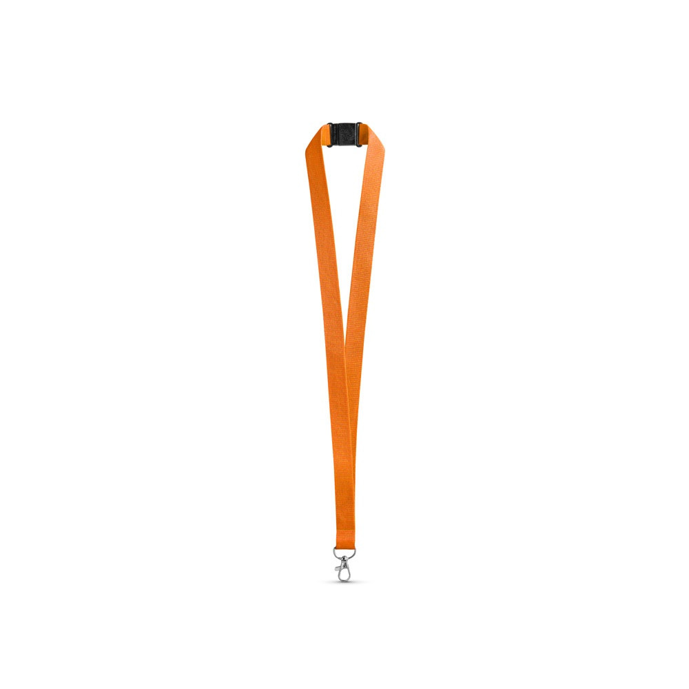 LEEDS. Lanyard aus Polyester mit Sicherheitsverschluss