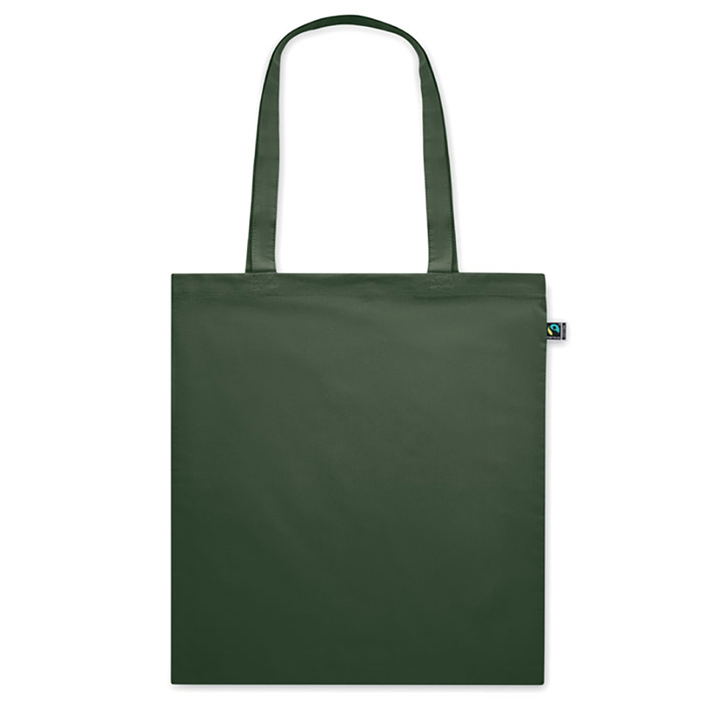 Sac en coton Fairtrade Loredana vert foncé