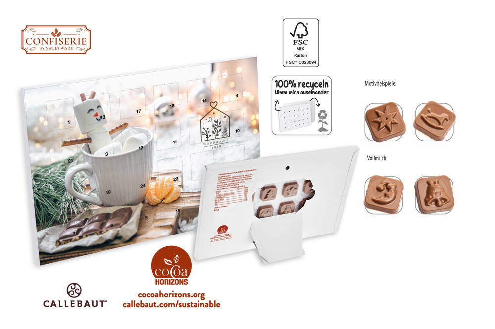 Tisch Adventskalender individuell bedruckt