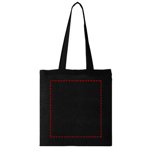 Sac shopping coton Carolina 100 gr/m² 7L Noir
