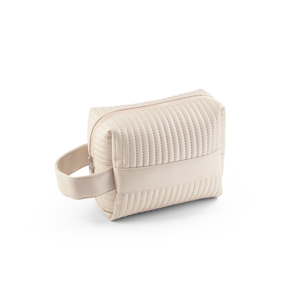 GILI Kulturbeutel aus PU (21% recyceltes PU und 30% recyceltes Polyester) beige