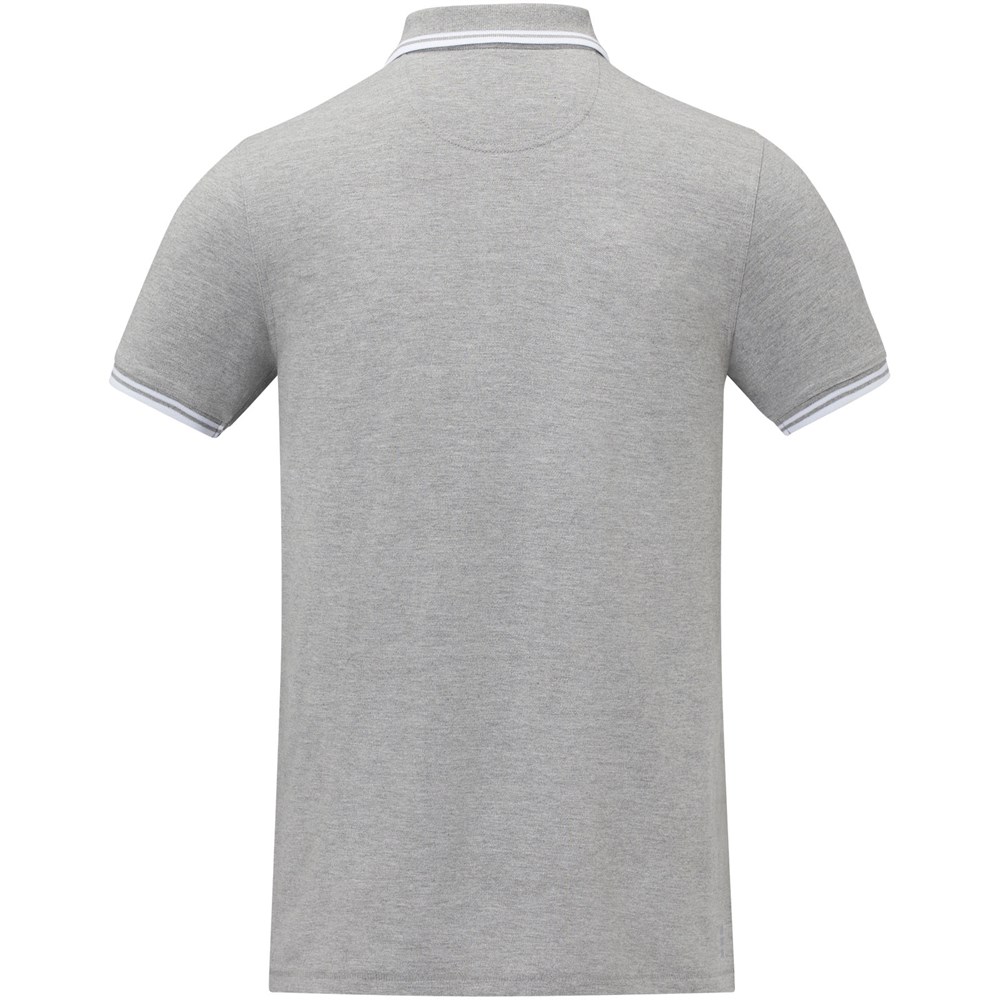 Amarago Polo mit abgesetztem Rand für Herren heather grau