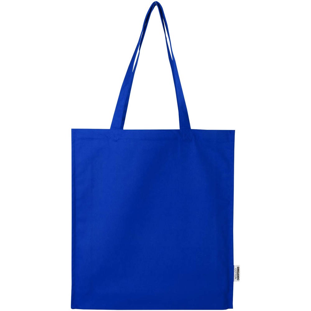 Sac shopping à soufflets Odisha bio OCS 180 g/m2 de 14 L bleu roi