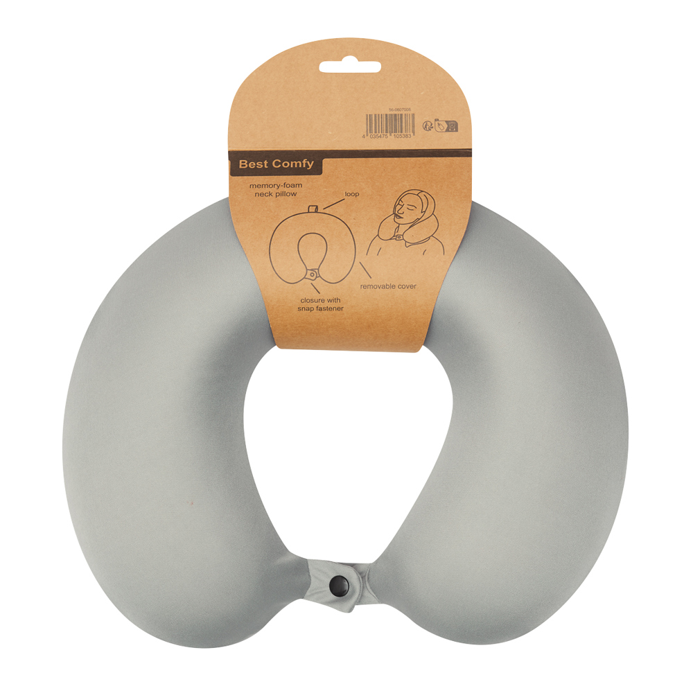 Nackenkissen Memory-Foam grau