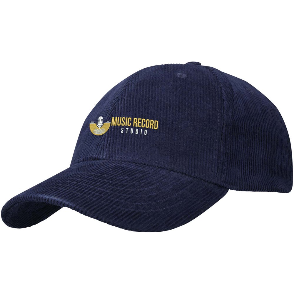 Hutton Kappe aus recyceltem Cord mit 6 Segmenten navy