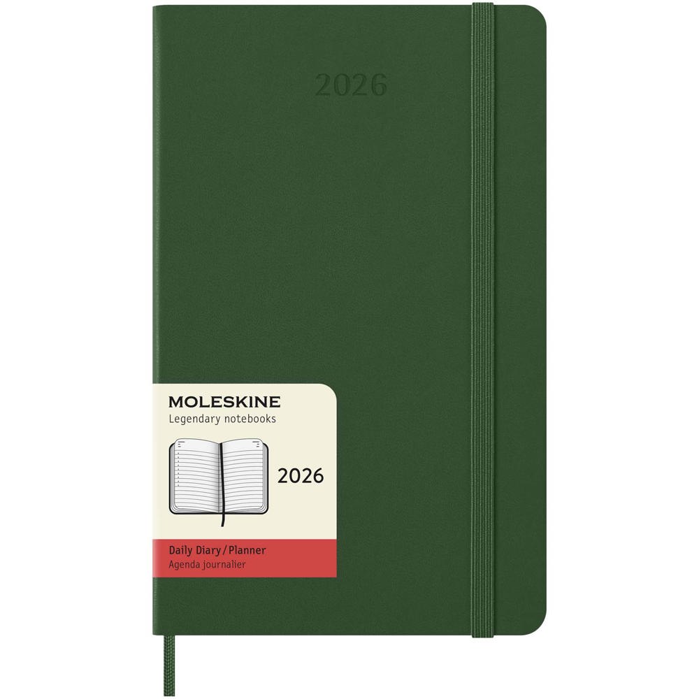 Agenda L quotidien 12 mois Moleskine à couverture rigide Vert myrte