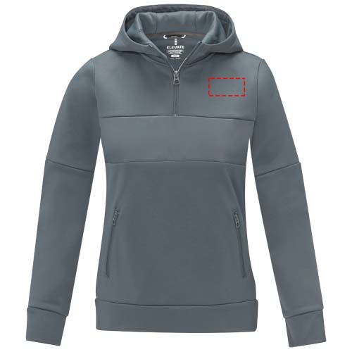 Sweat à capuche anorak à demi zip Sayan pour femme gun métal