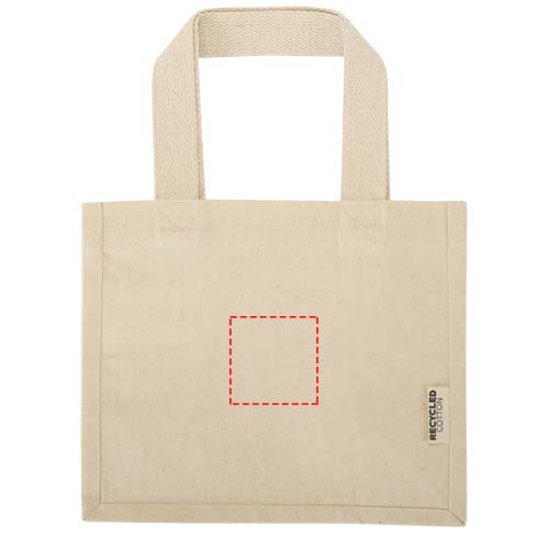 Mini sac shopping Odessa à soufflet en coton recyclé de 9 L et 220 g/m² certifié GRS