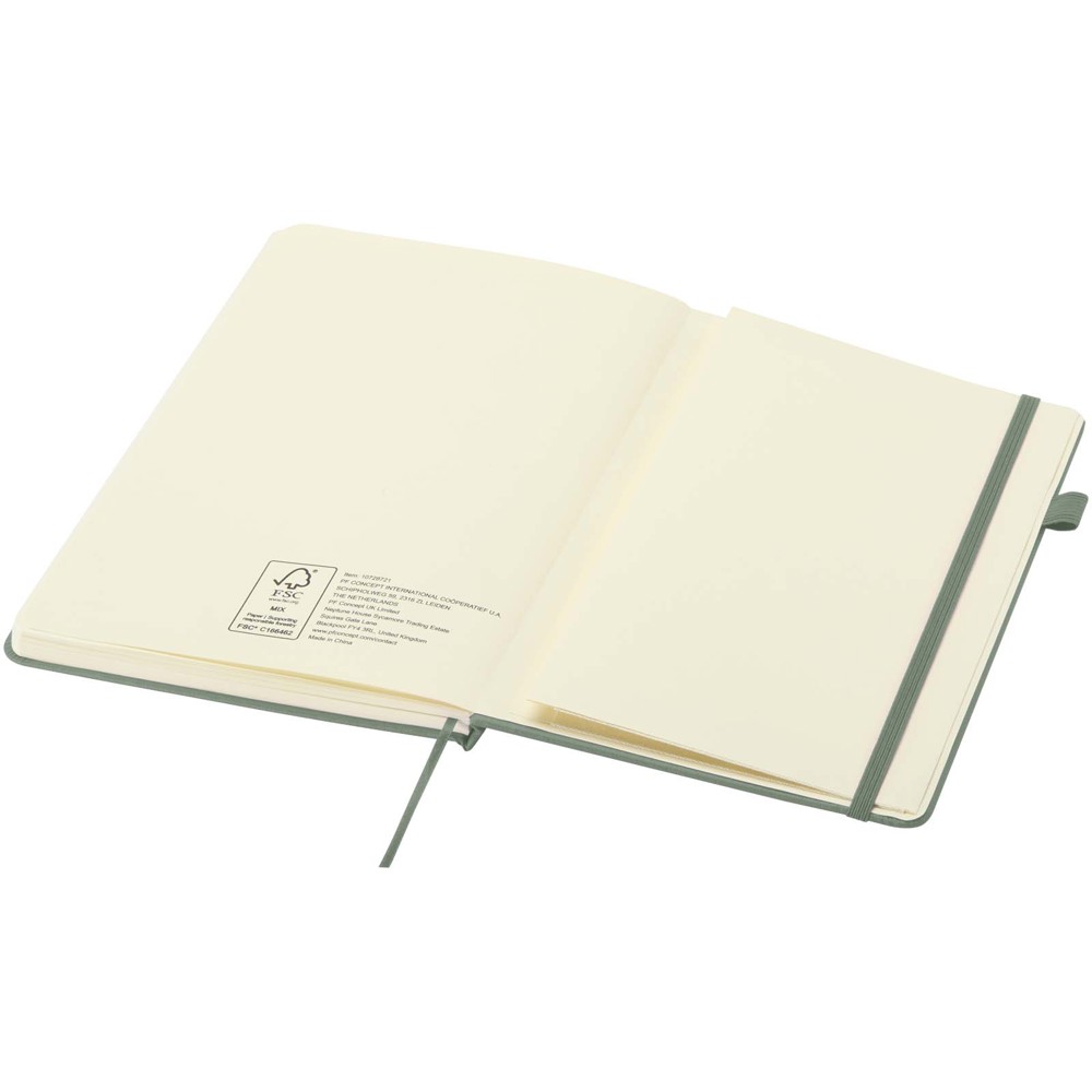 Carnet Liss A5 à couverture rigide en plastique recyclé Vert bruyère