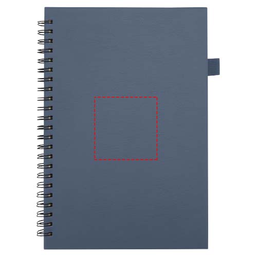 Cahier à spirales Liss A5 à couverture rigide en plastique recyclé Bleu océan