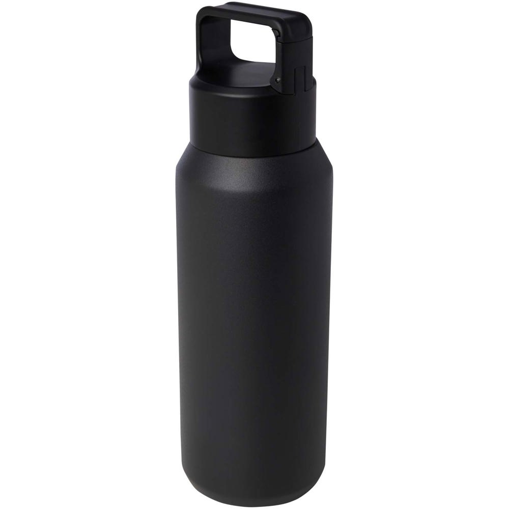 Astra 600 ml RCS-zertifizierte Kupfer-Vakuum Isolierflasche aus recyceltem Edelstahl (Kohlensäure geeignet) schwarz