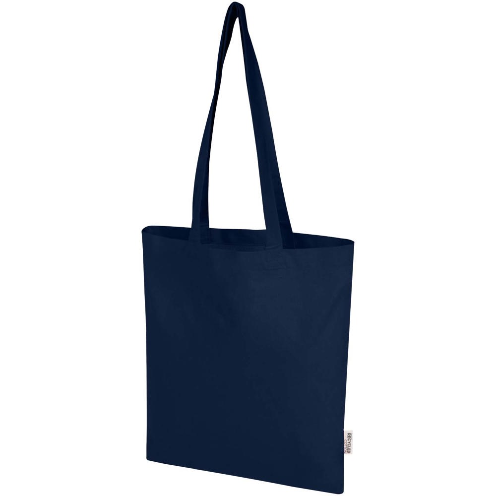 Madras Blend 140 g/m² Tragetasche aus GRS-recycelter Baumwolle 7L navy