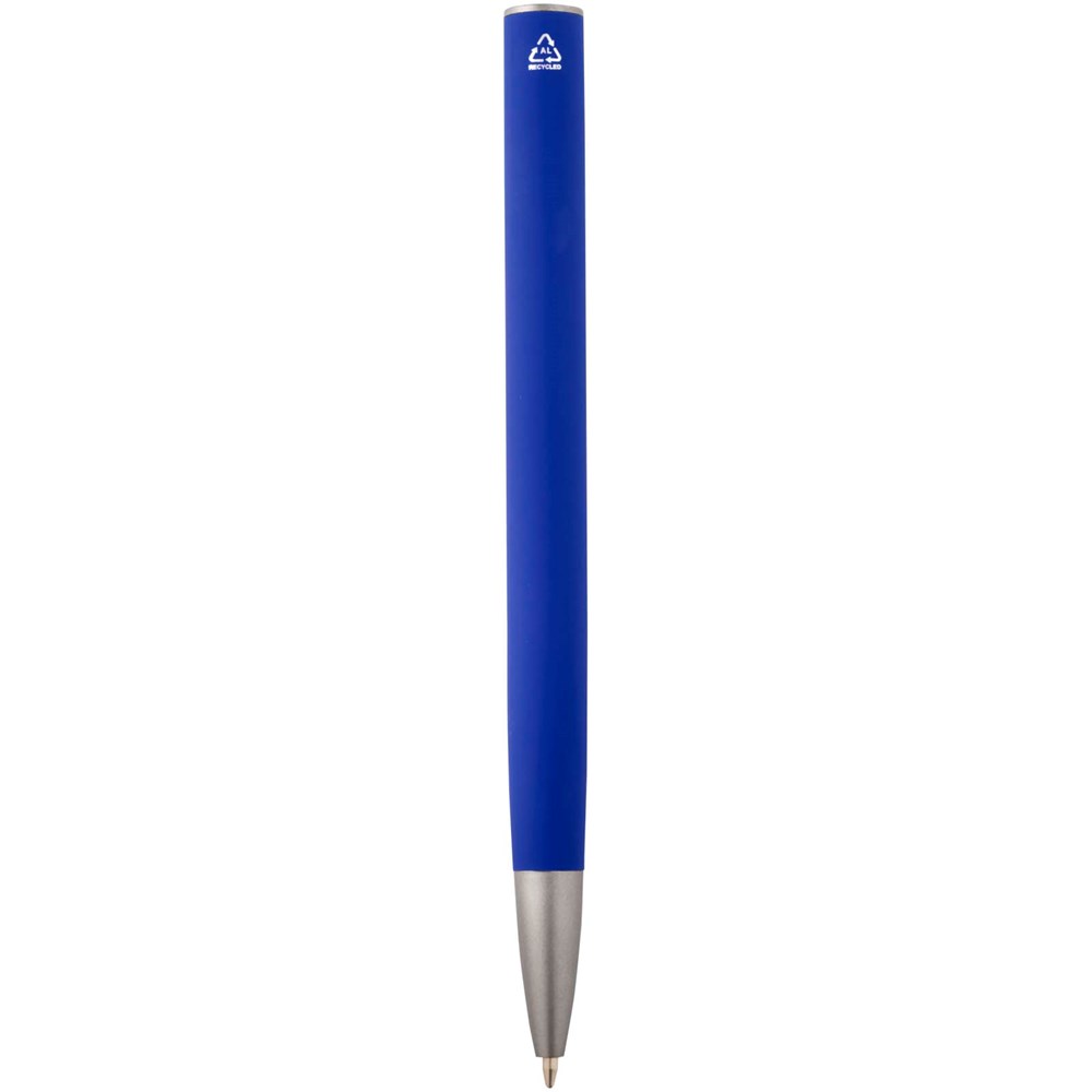 Ziguur Kugelschreiber aus recyceltem Aluminium (schwarze Mine) Blau