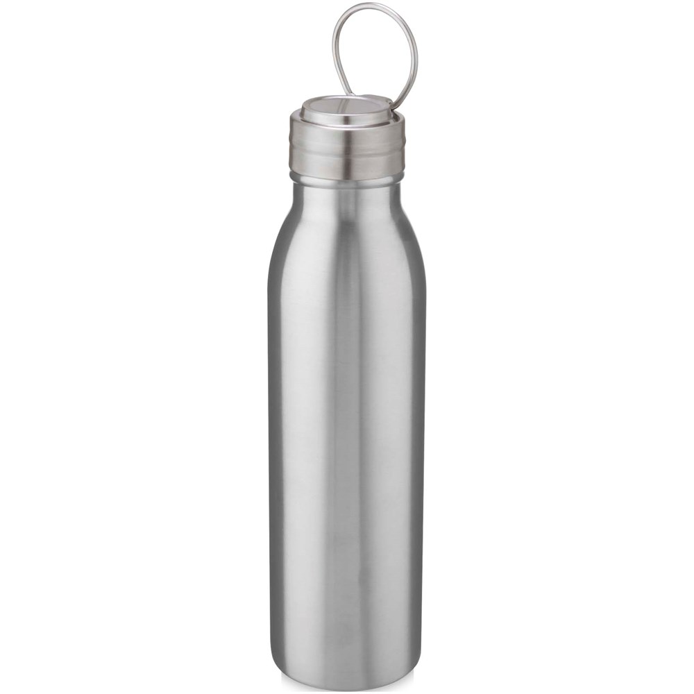 Bouteille d'eau Harper de 720 ml en acier inoxydable certifié RCS avec boucle métallique Argent