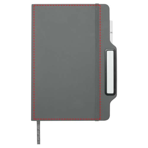 Nexus A5 Hardcover Notizbuch mit Kugelschreiber und Bleistiftset (schwarze Mine) grau