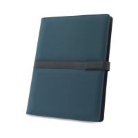 SANDERSON FOLDER A4-Ordner aus PU (50% recycelt) mit Magnetverschluss und Notizblock mit linierten Seiten