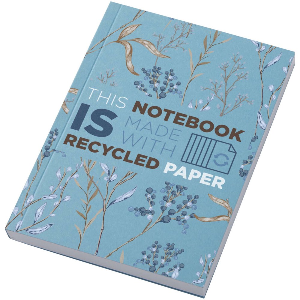 Novella Austen A6 Softcover Notizbuch aus Recyclingmaterial – 100 Blatt blau