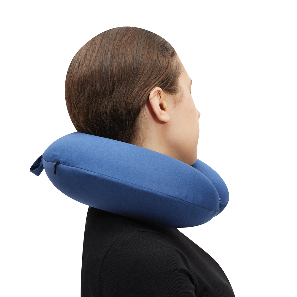 Nackenkissen Memory-Foam blau