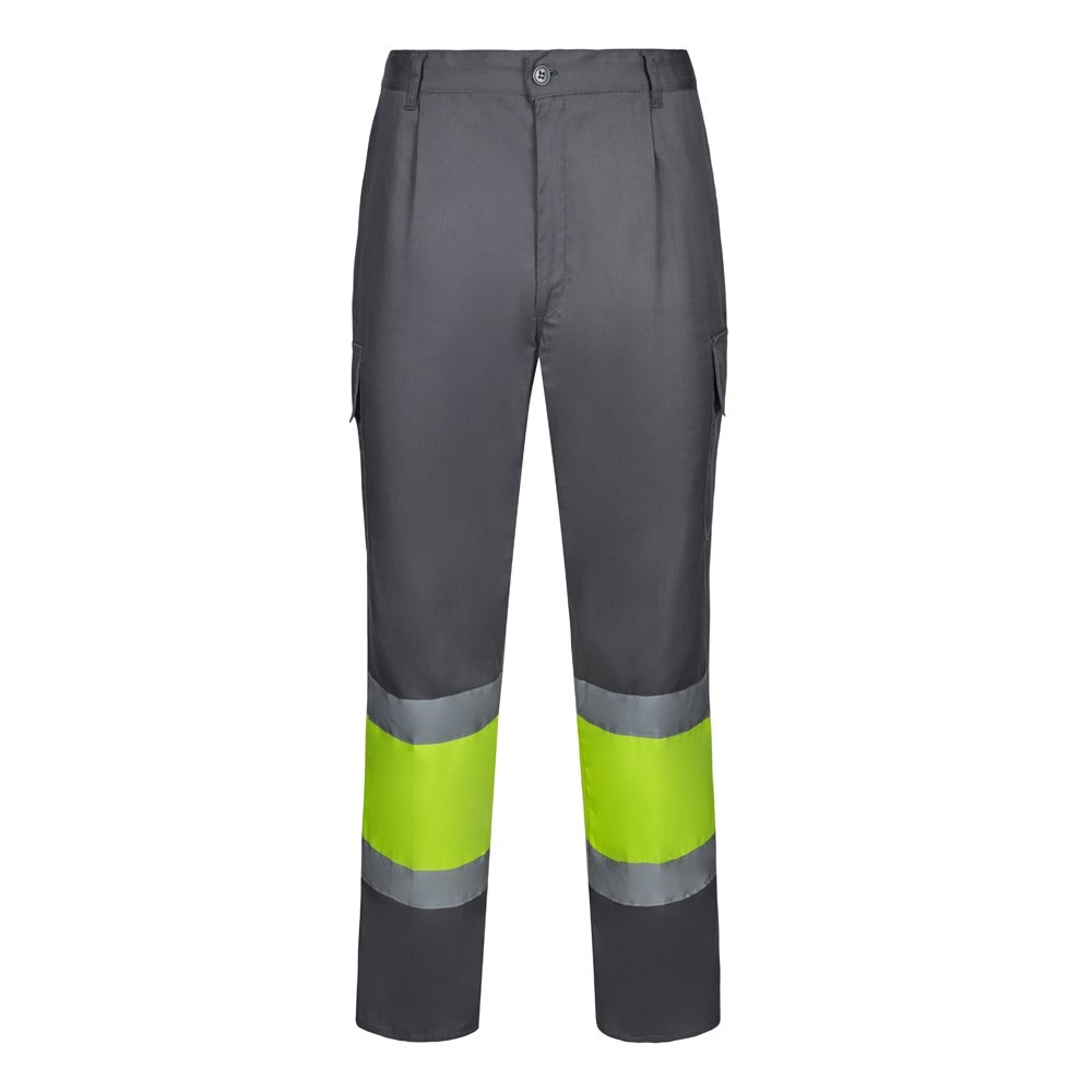 VL ARTEMIS Zweifarbige Hose aus Twill (190g/m²), Baumwolle (20%) und Polyester (80%) Grau, Gelb