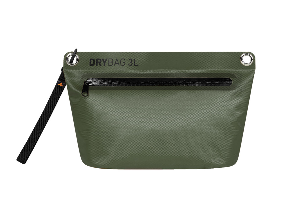 Reissverschluss-Tasche DRYBAG vert olive